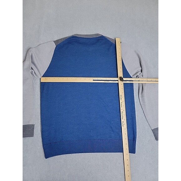 Bugatchi Sweater Mens XL Pullover Gray Knit Merino Wool Crewneck Lightweight - Picture 7 of 10